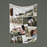 Modern minimal 5 photo elegant fleece blanket<br><div class="desc">Modern minimal multi photo script family. With space for 34 photographs. Ideal gift available for mums,  dads,  grand,  grandad of any family members,  Christmas,  anniversary,  birthday,  mothers day and fathers day. Stunning elegant script text.</div>