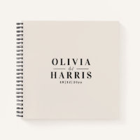 Modern minimal abstract elegant wedding guest book