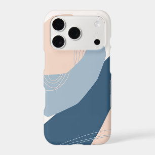 Modern minimal abstract geometric blue & pink