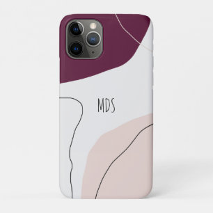 Modern minimal abstract geometric pastel colours iPhone 11 pro case