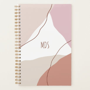 Modern minimal abstract geometric pastel colours planner
