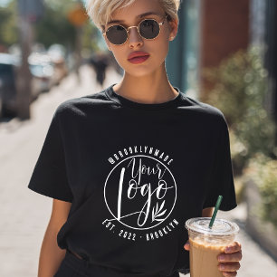 Modern Minimal Add Your Logo Social Business T-Shirt