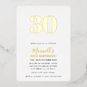 MODERN MINIMAL age simple chic 30th birthday gold