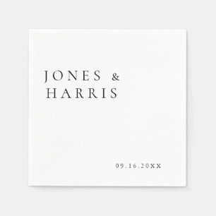 Modern Minimal and Chic    Wedding   Napkin