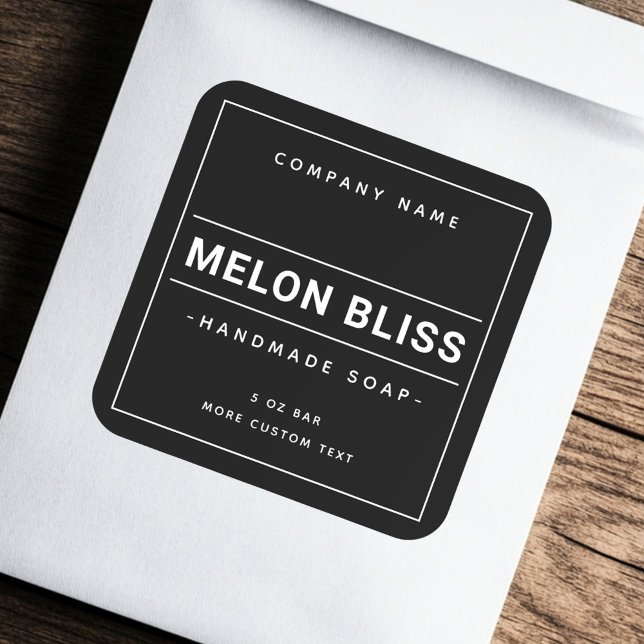 Modern minimal any colour black product label (Modern minimal any color black product label)