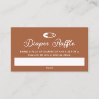 Modern Minimal Baby Shower Diaper Raffle