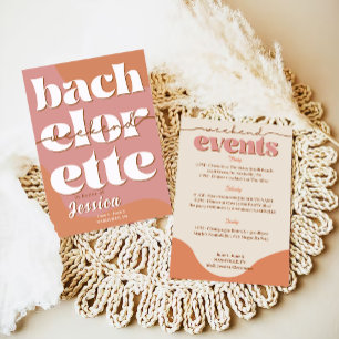Modern Minimal Bachelorette Weekend Invitation