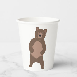 Modern Minimal Bear Baby Shower Birthday Paper Cups