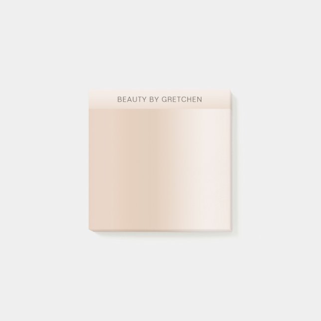 Modern Minimal Beige Skin Colour Post-it Notes (Front)