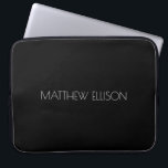 Modern Minimal Black And White Laptop Sleeve<br><div class="desc">Modern Minimal Black And White Laptop Sleeve</div>