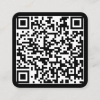 Modern minimal black custom QR code social media