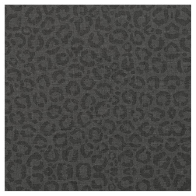 Modern Minimal Black Leopard Print Fabric (Close Up)