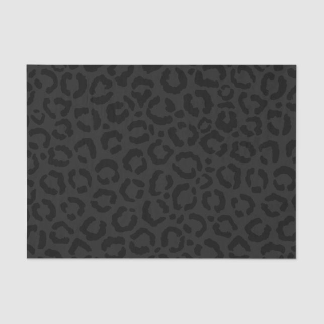 Modern Minimal Black Leopard Print Tissue Paper (Front)