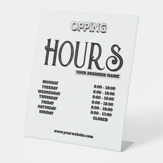 Modern Minimal Black Logo Business Opening Pedestal Sign