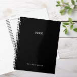 Modern Minimal Black Planner<br><div class="desc">Modern Minimalist Black Planner Notebook.</div>