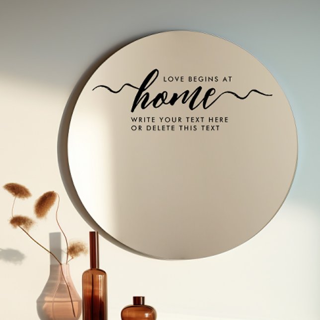 Modern Minimal Black Script Love Home Window Cling (Creator Uploaded)
