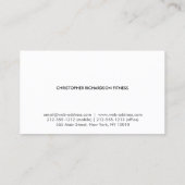 MODERN & MINIMAL Black/White Business Card (Back)
