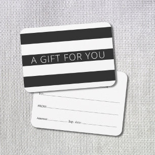 Modern Minimal Black White Stripes Beauty