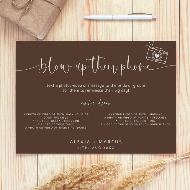 Modern Minimal Blow Up Their Phones Wedding Sign (Creator Uploaded)