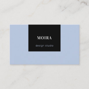 Modern Minimal Blue Black Business Card