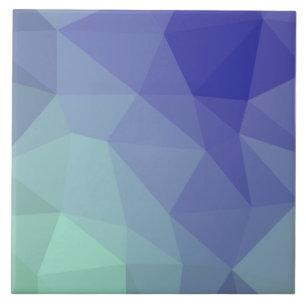 Modern Minimal Blue Purple Geometry Design Ceramic Tile