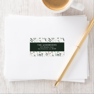Modern minimal botanical elegant eucalyptus green label