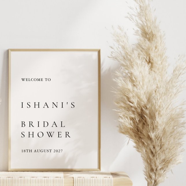 Modern Minimal Bridal Shower Welcome Sign Poster (Creator Uploaded)