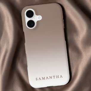 Modern Minimal Brown Gradient Personalized Name