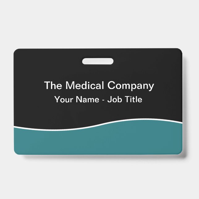 Modern Minimal Budget Staff Name Badges ID Badge (Front)