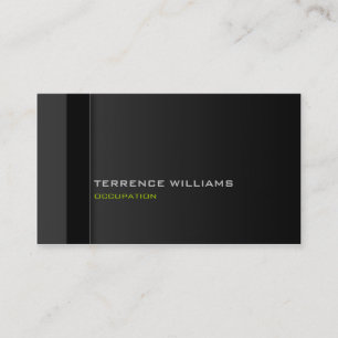 Modern minimal business card template Black Green