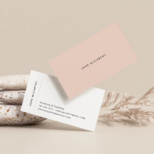Modern Minimal Business Cards   Blush