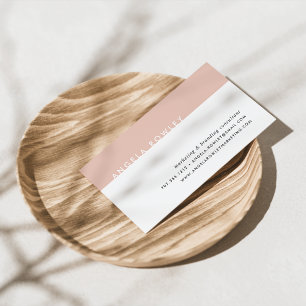 Modern Minimal Business Cards   Blush