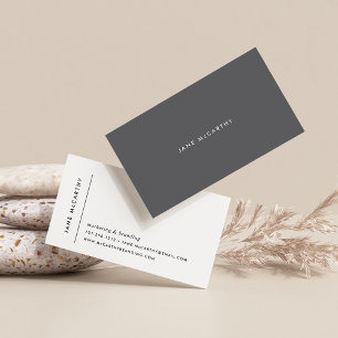 Modern Minimal Business Cards Grey