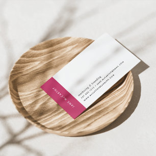 Modern Minimal Business Cards Magenta