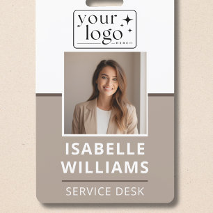 Modern Minimal Business Employee ID Badge
