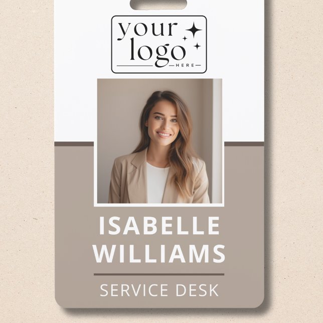 Modern Minimal Business Employee  ID ID Badge (Modern Minimal Business Employee ID Badge)