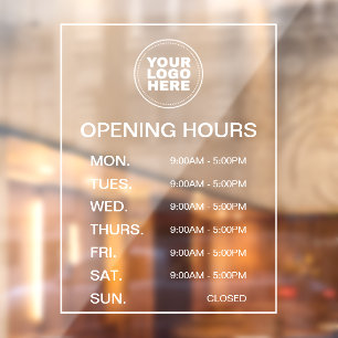 Modern Minimal Business Logo Opening Hours