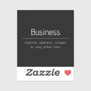 Modern Minimal Business Name & other Info   Black