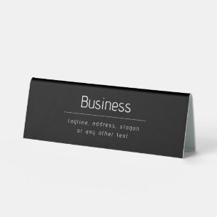 Modern Minimal Business Name & other Info Black
