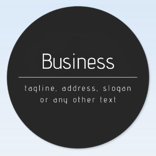 Modern Minimal Business Name & other Info Black