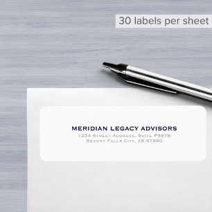 Modern Minimal Business Return Address Label