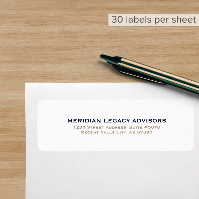 Modern Minimal Business Return Address Label (Creator Uploaded)