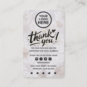 Modern Minimal Business Thank You For Order Insert