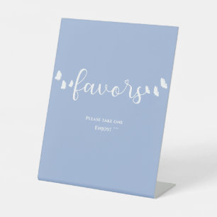 Modern Minimal Butterfly Calligraphy Favours Pedestal Sign