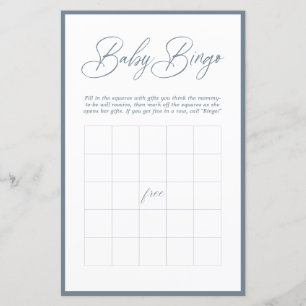 Modern Minimal Calligraphy   Baby Bingo