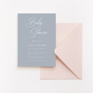 Modern Minimal Calligraphy   Baby Shower Invitation