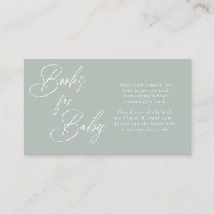 Modern Minimal Calligraphy Books for Baby Enclosure Card