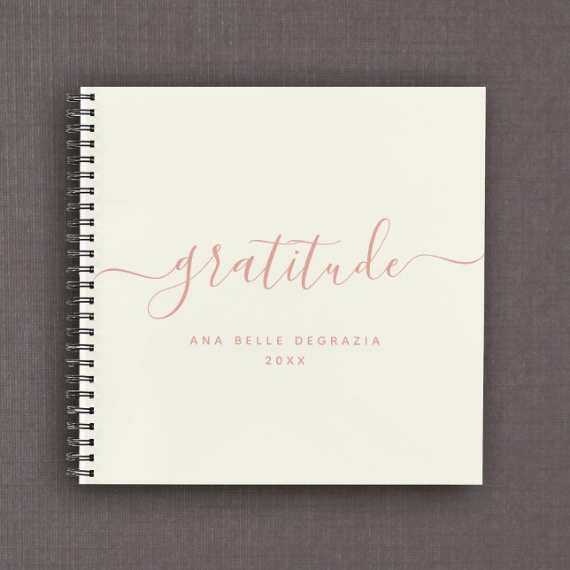 Modern Minimal Calligraphy Pink Gratitude Journal (Creator Uploaded)