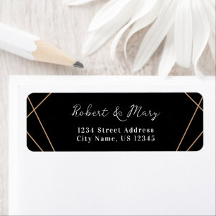 Modern Minimal Calligraphy Script Return Address Return Address Label