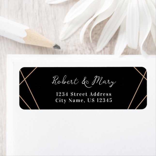 Modern Minimal Calligraphy Script Return Address Return Address Label (Insitu)